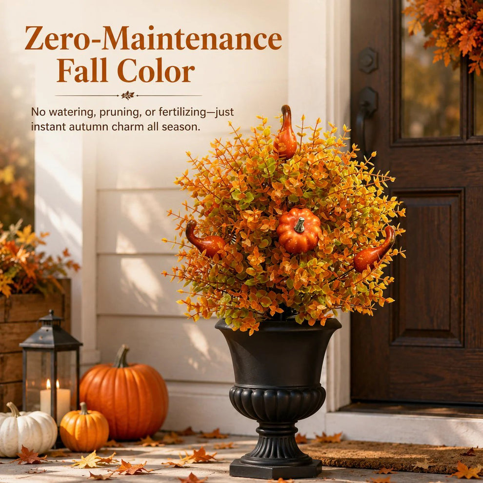 🔥Last Day 50% OFF – Artificial Fall Pumpkin Tree Stakes🍂