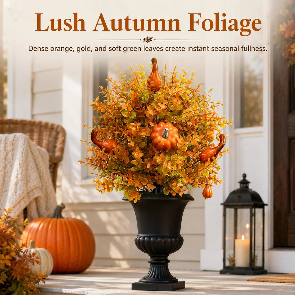 🔥Last Day 50% OFF – Artificial Fall Pumpkin Tree Stakes🍂