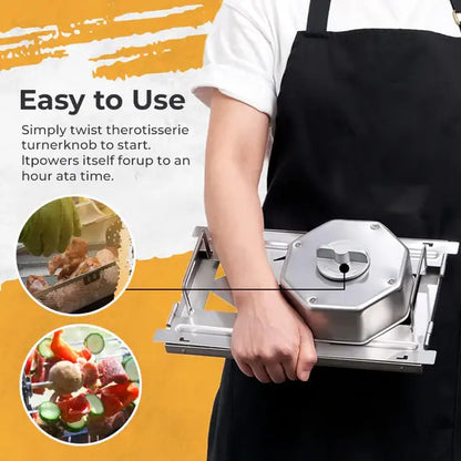 🔥HOT SALE 50% OFF 💖Stainless Steel Rotating Grill